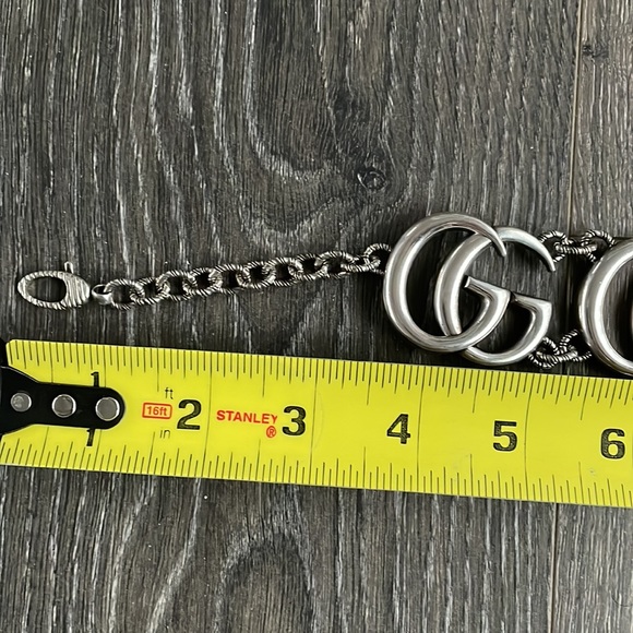 Authentic Gucci Runway Logo GG Sterling Silver Adjustable Necklace - Picture 12 of 13